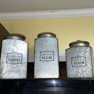 Set of 3 Farmhouse Canisters
